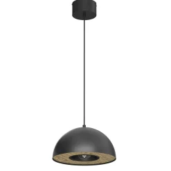 Runde Pendelleuchte Metall Schwarz Ø28 cm E27 Loft
