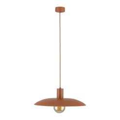 Runde Pendelleuchte Metall Ø41 cm E27 Loft Ziegelrot