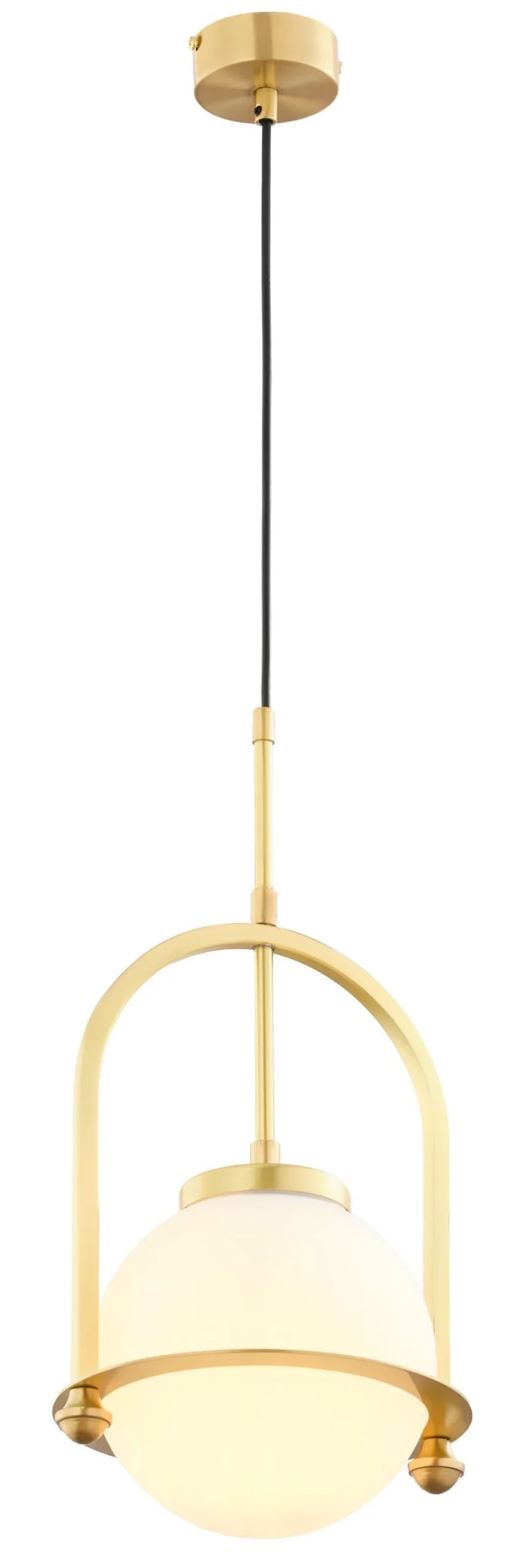 Runde Pendelleuchte Metall Glas 23 cm E27 in Messing