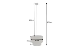 Runde Pendelleuchte Metall Ø45 cm E27 Wiener Geflecht