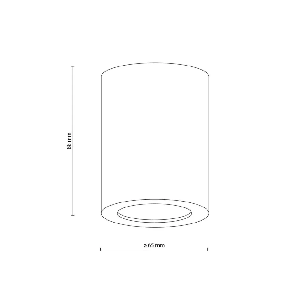 Runder Aufbaustrahler Weiß Metall IP44 Ø6,5 cm Aufputz