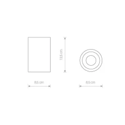 Runder Deckenspot Metall Glas Ø8,5cm IP54 Modern