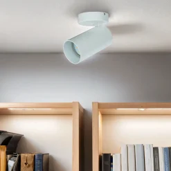 Runder Deckenspot Weiß klein H:13cm kompakt GU10