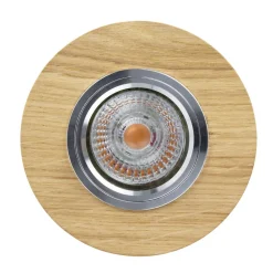 Runder Einbauspot in Eiche Ø10cm mit LED flexibel