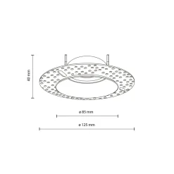 Runder Einbaustrahler Metall Glas Ø8,5 cm IP65 Weiß