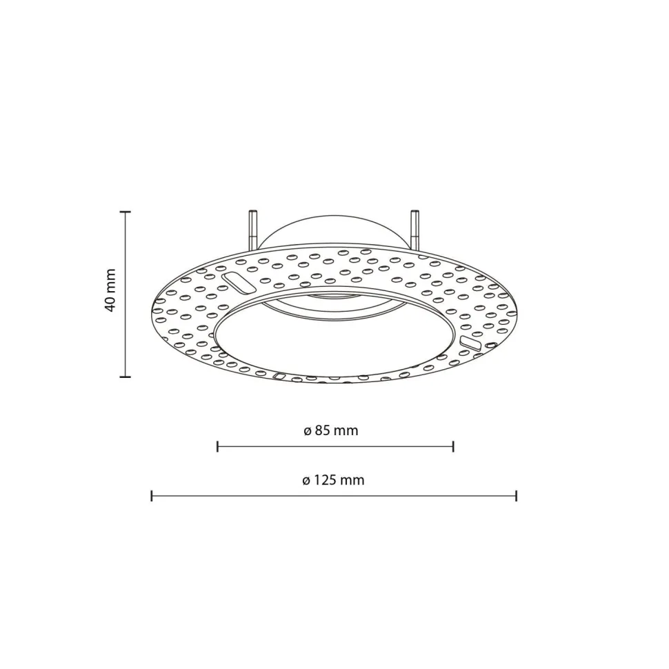 Runder Einbaustrahler Metall Glas Ø8,5 cm IP65 Weiß