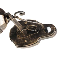 Rustikale Außenlampe mit Bewegungsmelder in Schwarz Kupfer