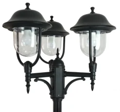 Rustikale Außenlampe Schwarz 195-295 cm IP43 E27