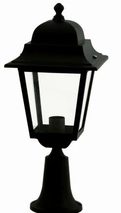 Rustikale Außenlampe Schwarz IP44 Aluminium E27