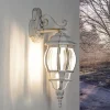 Rustikale Außenleuchte BREST in Weiß Gold IP44 E27