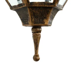 Rustikale Außenleuchte in Schwarz Kupfer LYON