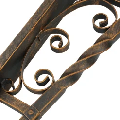 Rustikale Außenleuchte in Schwarz-Kupfer IP44 CASTLE