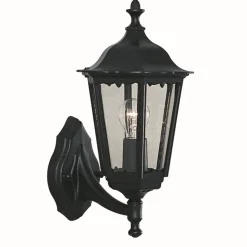 Rustikale Außenleuchte Wand Laterne LED E27 Schwarz