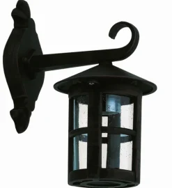 Rustikale Außenleuchte Wand Schwarz IP43 regengeschützt