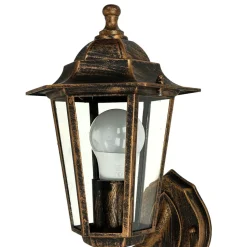 Rustikale Außenwandleuchte Kupfer Antik E27 PARIS