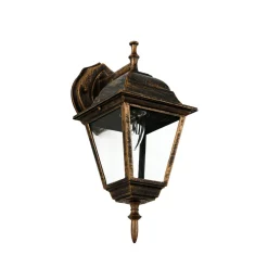 Rustikale Außenwandleuchte in Schwarz Kupfer TIROL