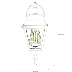 Rustikale Außenwandleuchte in Schwarz Kupfer TIROL