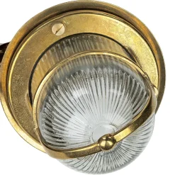 Rustikale Außenwandleuchte aus Echt-Messing KORFU