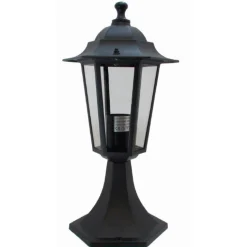 Rustikale Gartenlampe Schwarz 38cm klein Aluminium