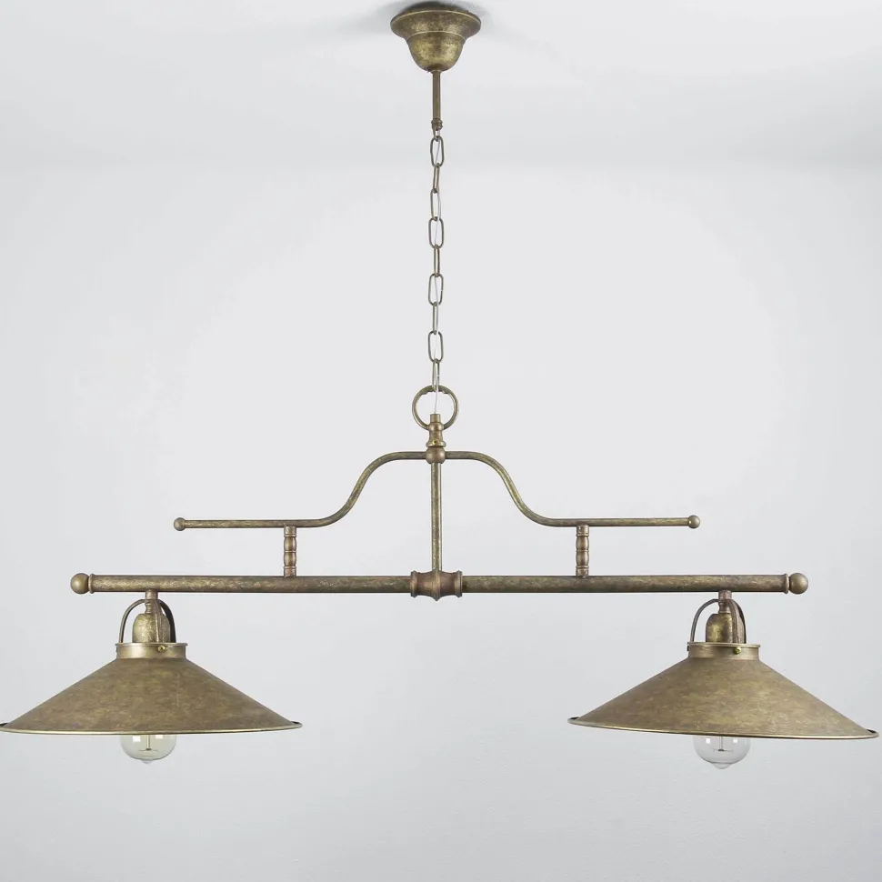 Rustikale Hängeleuchte Country Bronze Antik