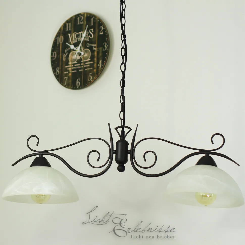 Rustikale Hängeleuchte Country 2-flmg