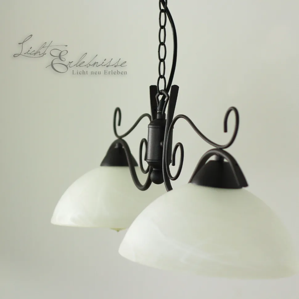 Rustikale Hängeleuchte Country 2-flmg