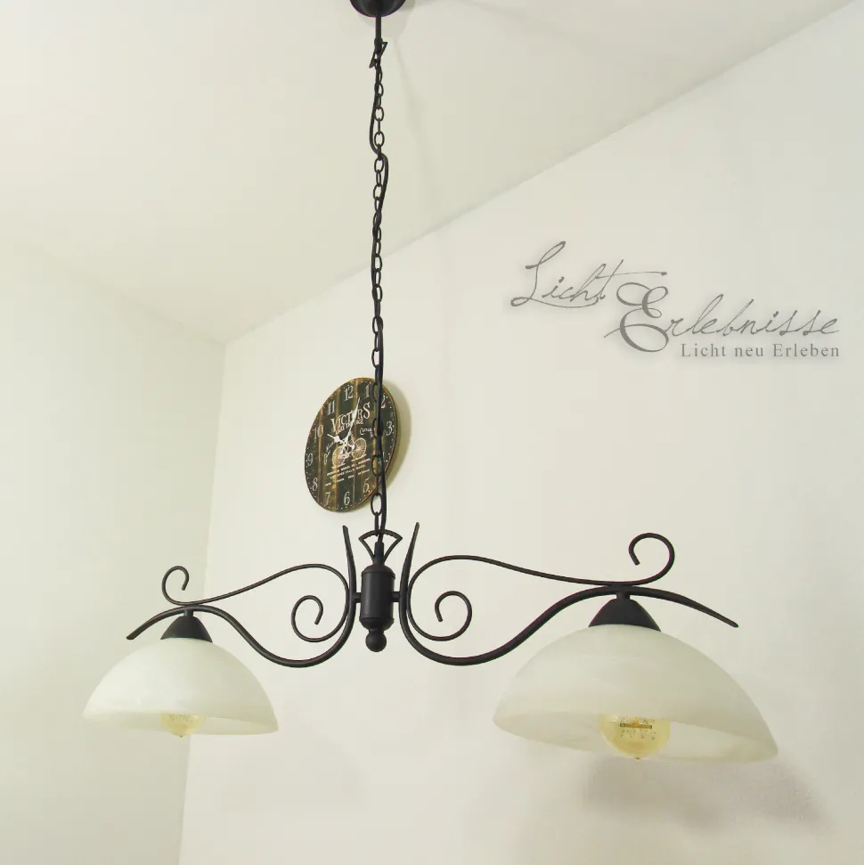 Rustikale Hängeleuchte Country 2-flmg