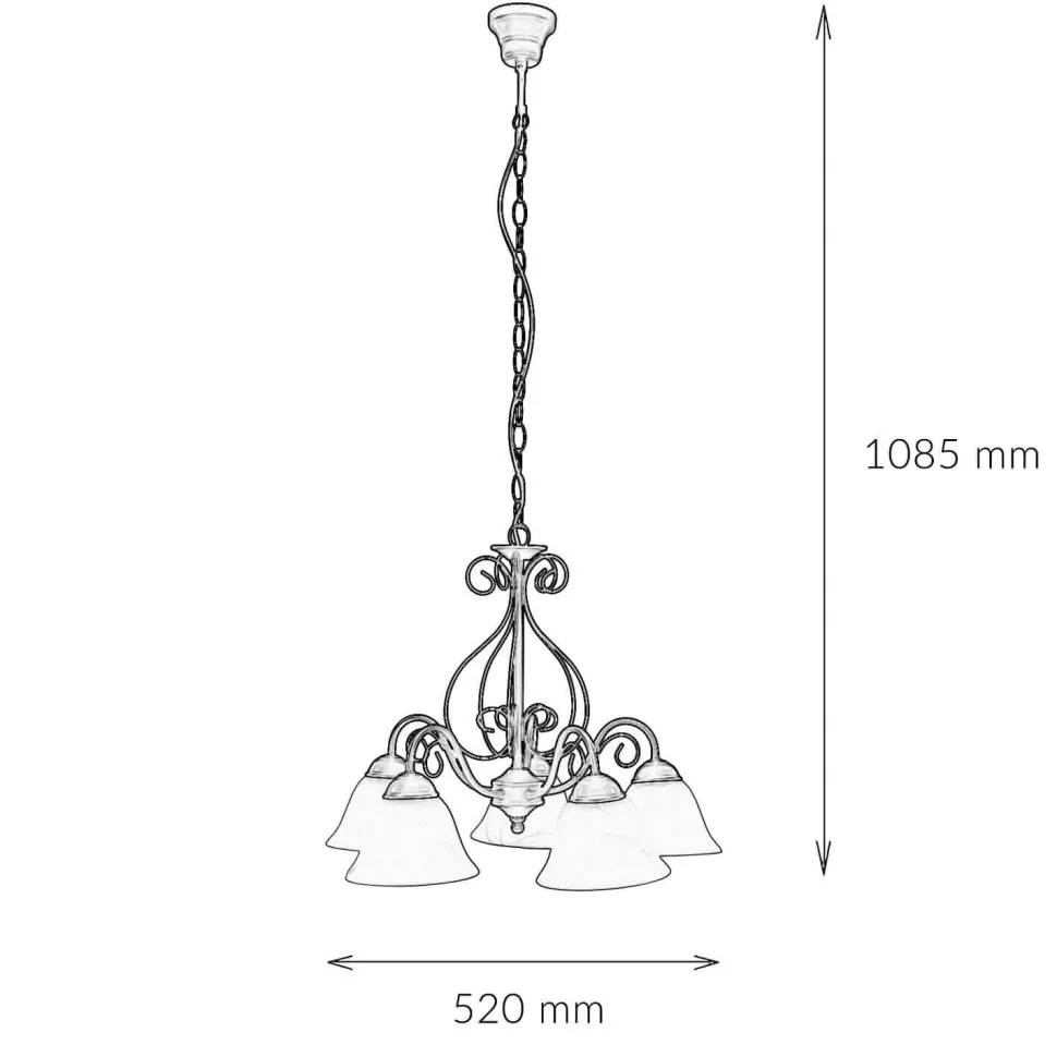 Rustikale Hängeleuchte E14 ATHEN