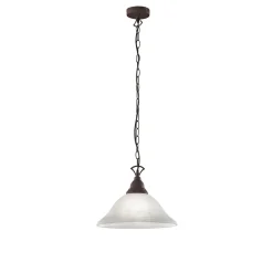 Rustikale Pendelleuchte Country rostfarbig