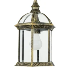 Rustikale Pendelleuchte Gold Antik für Außen WIEN