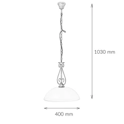 Rustikale runde Hängeleuchte E27 ATHEN