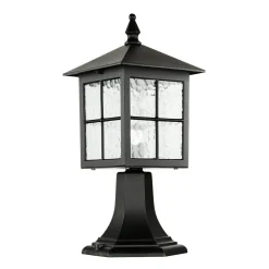 Rustikale Sockelleuchte BAARLE Schwarz H:45cm E27