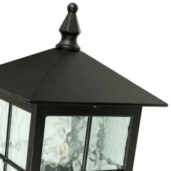 Rustikale Sockelleuchte BAARLE Schwarz H:45cm E27