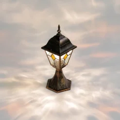 Rustikale Sockelleuchte Kupfer Antik SALZBURG E27