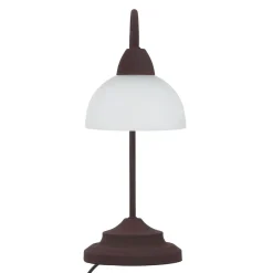 Rustikale Tischleuchte Country rostfarbig