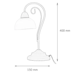 Rustikale Tischleuchte Country rostfarbig