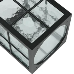 Rustikale Wandlaterne BAARLE IP43 Ornamentglas