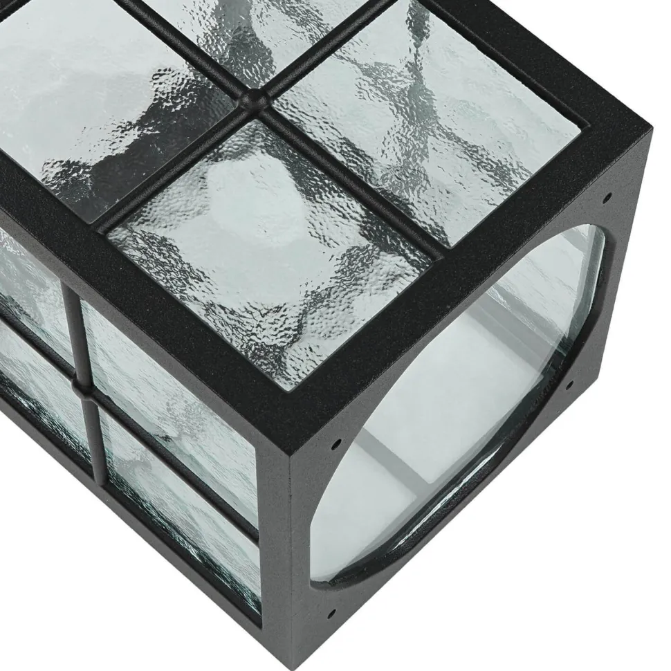 Rustikale Wandlaterne BAARLE IP43 Ornamentglas