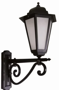 Rustikale Wandlaterne BRIANA Schwarz H:80cm groß