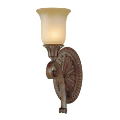 Rustikale Wandleuchte Glas Metall Flur SERNOY