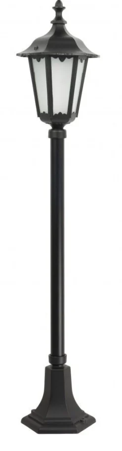 Rustikale Wegeleuchte DILSEN Schwarz 106cm IP43