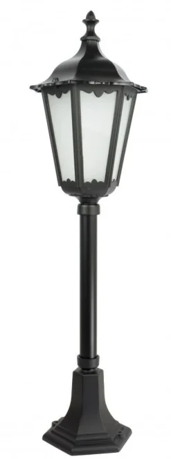 Rustikale Wegeleuchte Schwarz 84cm elegant E27