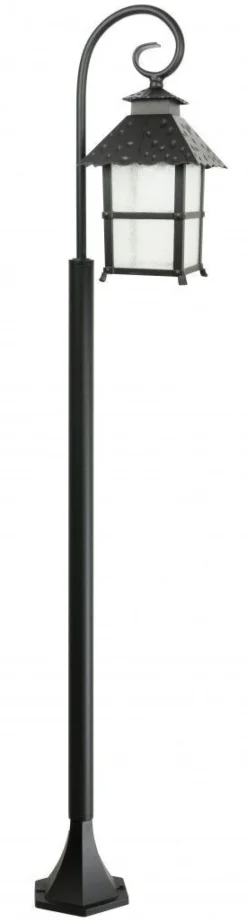 Rustikale Wegeleuchte Schwarz 146 cm IP43 E27