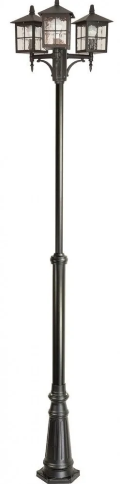 Rustikale Wegeleuchte Schwarz 180-280cm IP43 E27