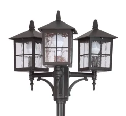 Rustikale Wegeleuchte Schwarz 180-280cm IP43 E27