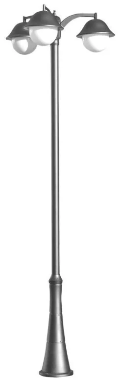 Rustikaler Kandelaber Schwarz 310 cm hoch 3x E27