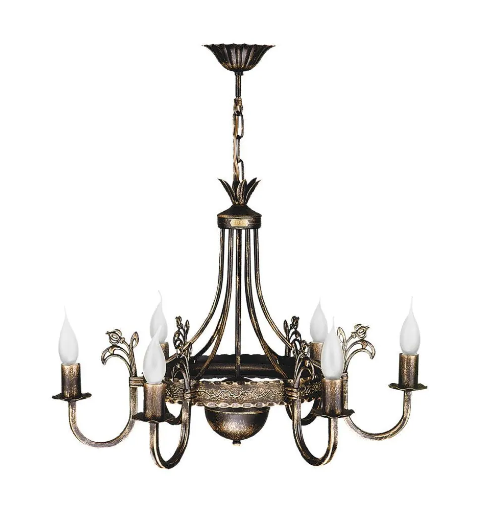 Rustikaler Lüster BELRAD Shabby Braun Ø62cm Lampe