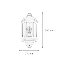 Schiffslampe Außenleuchte Wand Laterne flach weiß