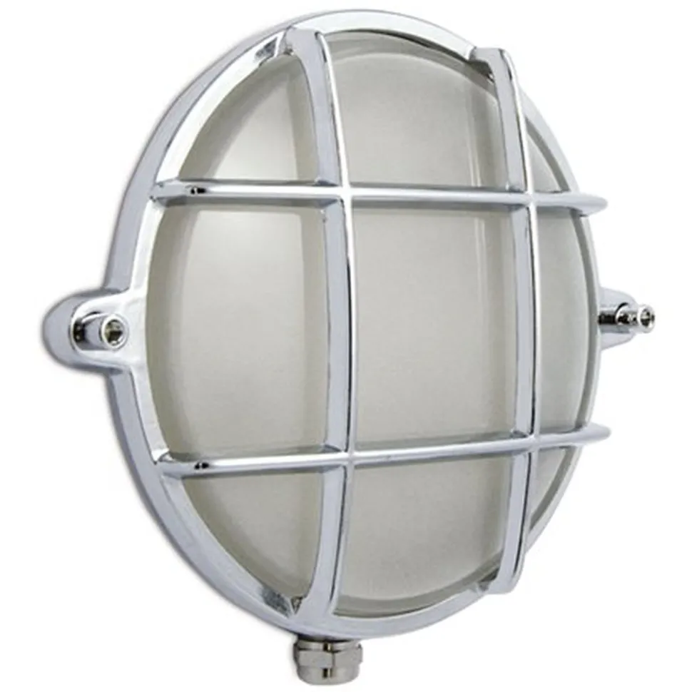 Schiffslampe LED verchromtes Messing IP54 SIRENA