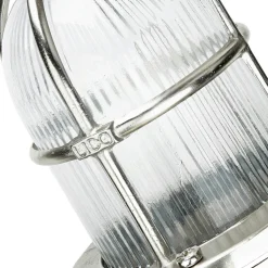 Schiffslampe Messing in Nickel Außen Hof Balkon